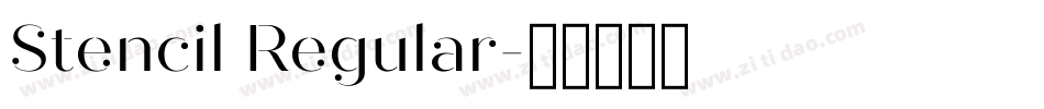 Stencil Regular字体转换